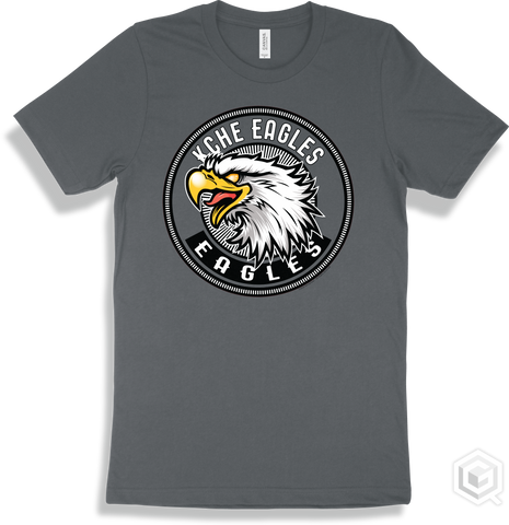 Kche Eagles Eagles Asphalt T-shirt - Mascot Circle Design