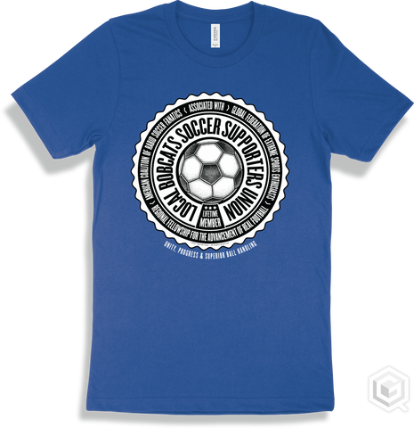 Bobcat True Royal T-shirt - Local Bobcats Soccer Supporters Union Design