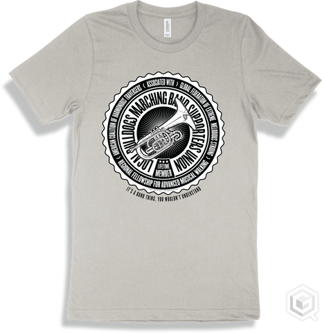 Bulldog Silver T-shirt - Local Bulldogs Marching Band Supporters Union Design