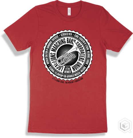 Lion Red T-shirt - Local Lions Marching Band Supporters Union Design