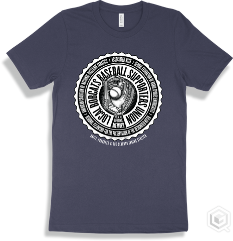 Bobcat Navy T-shirt - Local Bobcats Baseball Supporters Union Design