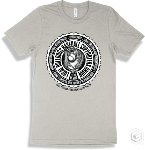 Bulldog Silver T-shirt - Local Bulldogs Baseball Supporters Union Design