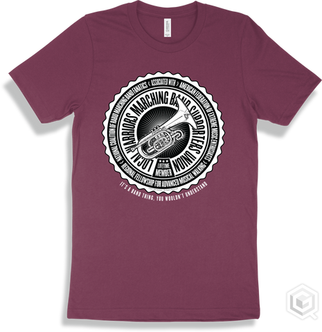 Warrior Maroon T-shirt - Local Warriors Marching Band Supporters Union Design