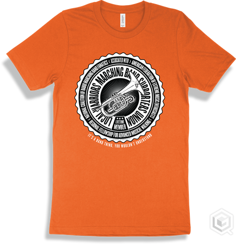 Warrior Orange T-shirt - Local Warriors Marching Band Supporters Union Design