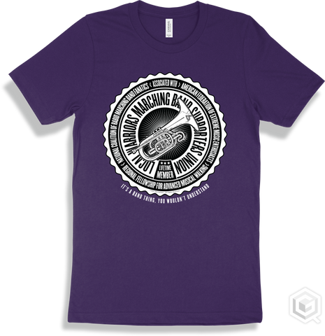 Warrior Team Purple T-shirt - Local Warriors Marching Band Supporters Union Design