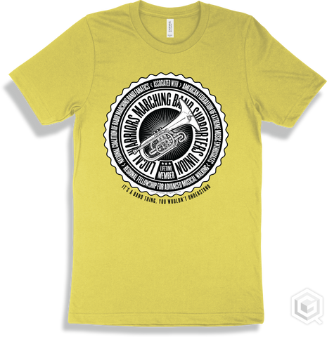 Warrior Yellow T-shirt - Local Warriors Marching Band Supporters Union Design