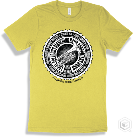 Bulldog Yellow T-shirt - Local Bulldogs Marching Band Supporters Union Design