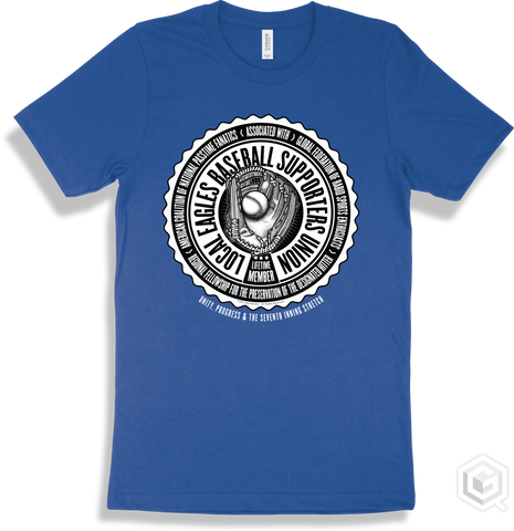 Eagle True Royal T-shirt - Local Eagles Baseball Supporters Union Design