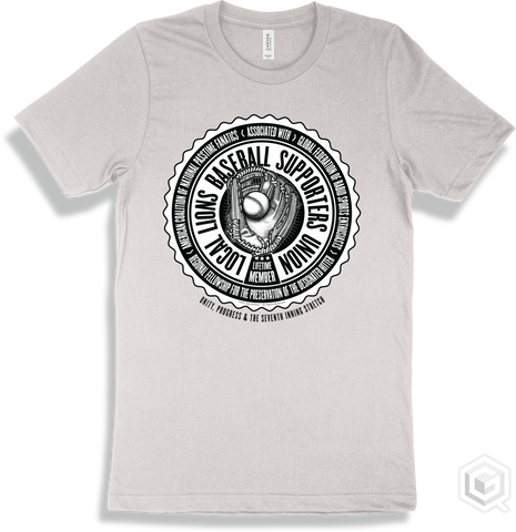 Lion White T-shirt - Local Lions Baseball Supporters Union Design