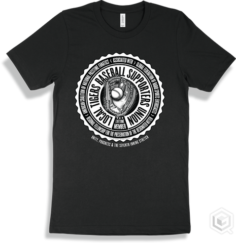 Tiger Black T-shirt - Local Tigers Baseball Supporters Union Design