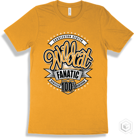 Eaggleston Center Wildcats Gold T-shirt - Verified Certified Fanatic Design